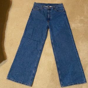 High Waisted, Wide Leg Jeans